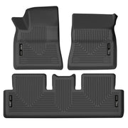Husky Liners 17-21 Tesla 3 Weatherbeater Front & 2nd Seat Floor Liners - Black Husky Liners Floor Mats - Rubber