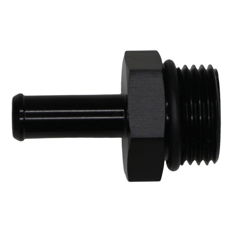 DeatschWerks 10AN ORB Male to 3/8in Male Barb Fitting - Anodized Matte Black DeatschWerks Fittings