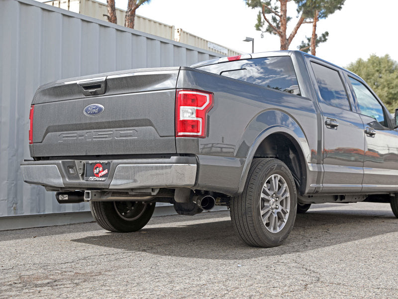 aFe Gemini XV 3in 304 SS Cat-Back Exhaust 15-20 Ford F-150 V6 2.7L/3.5 w/ Black Tips aFe Catback