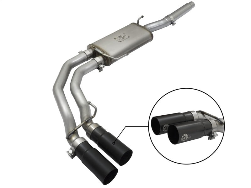 aFe Rebel Exhausts Cat-Back SS Ford F-150 04-08 V8 4.6/5.4L w/ Black Tips aFe Catback
