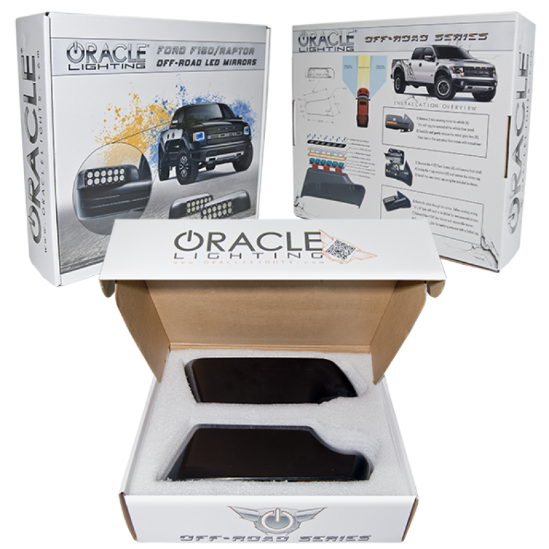 Oracle 09-14 Ford F150/Raptor Off-Road Mirrors - 6000K ORACLE Lighting Light Bars & Cubes