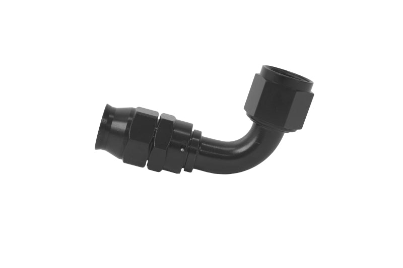 Aeromotive PTFE Hose End - AN-10 - 90 Deg - Black Anodized Aeromotive Fittings