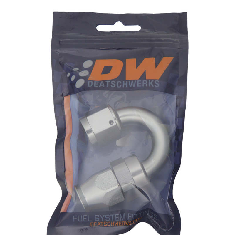 DeatschWerks 8AN Female Swivel 180-Degree Hose End PTFE (Incl. 1 Olive Insert) DeatschWerks Fittings