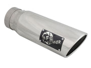 aFe Diesel Exhaust Tip Bolt On Polished 4in Inlet x 5in Outlet x 15in aFe Catback
