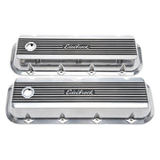 Edelbrock Valve Cover Elite II Chevrolet 1965 and Later 396-502 Big Block V8 Polished Edelbrock Valve Covers