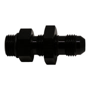 DeatschWerks 6AN O-Ring Male to 6AN Male Flare Bulkhead Include Nut - Anodized Matte Black DeatschWerks Fittings