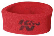K&N Universal Airforce Pre-Cleaner Air Filter Foam Wrap - Round Straight - Red K&N Engineering Pre-Filters