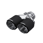 MBRP 3in ID / Dual 4in OD Out Staggered L 9.87in / R 9.37in Dual Wall Carbon Fiber Univ Exhaust Tip MBRP Tips