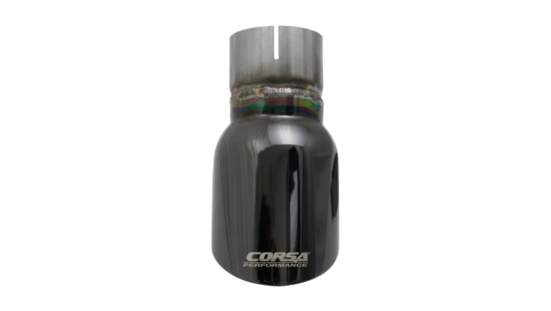 Corsa Single Universal 2.5in Inlet / 3.5in Outlet Black PVD Pro-Series Tip Kit CORSA Performance Tips