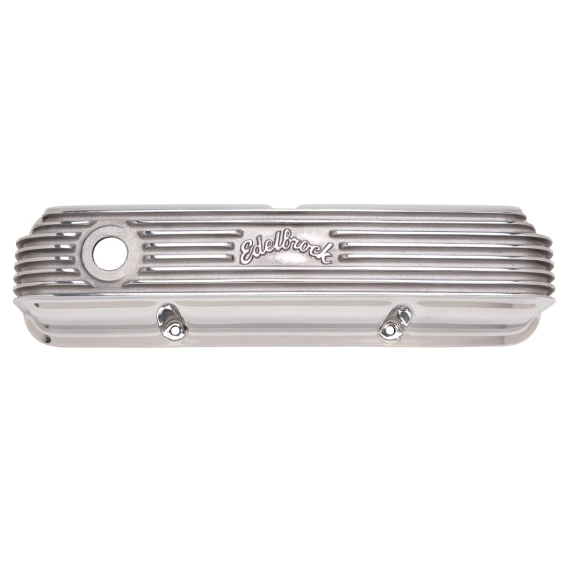 Edelbrock Valve Cover Classic Series Ford 1958-1976 FE V8 Polshed Edelbrock Valve Covers