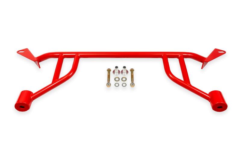 BMR 24-25 Ford Mustang S650 Chassis Brace Front Subframe 4-point - Red BMR Suspension Chassis Bracing