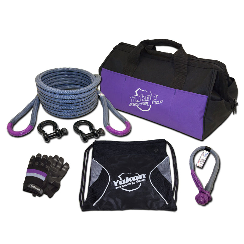 Yukon Gear Recovery Gear Kit w/7/8in Kinetic Rope Yukon Gear & Axle Tow Straps