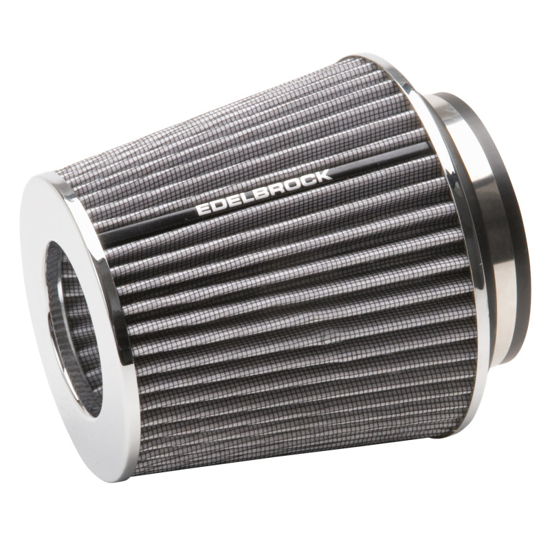 Edelbrock Pro-Flo Universal White Medium Conical Air Filter with 3/3.5/4in Inlet Edelbrock Air Filters - Universal Fit