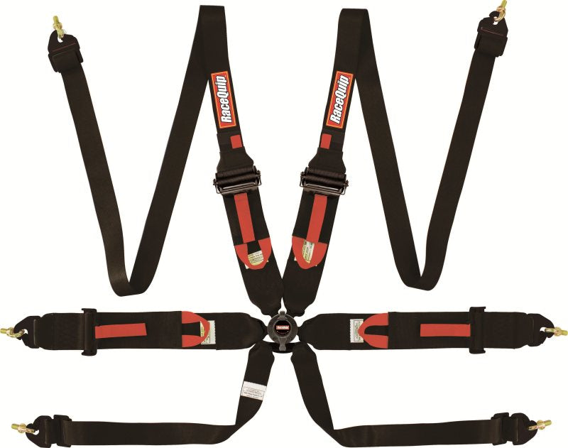 RaceQuip Black FIA CAMLOCK 6pt Pull Up Lap FHR Racequip Seat Belts & Harnesses