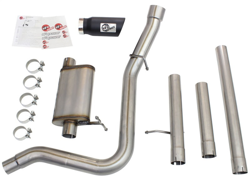 aFe MACHForce XP Exhaust 3in-3.5in SS Single Side Ext CB w/ Black Tip 99-04 Ford F150 V8 5.4L/6.8L aFe Catback
