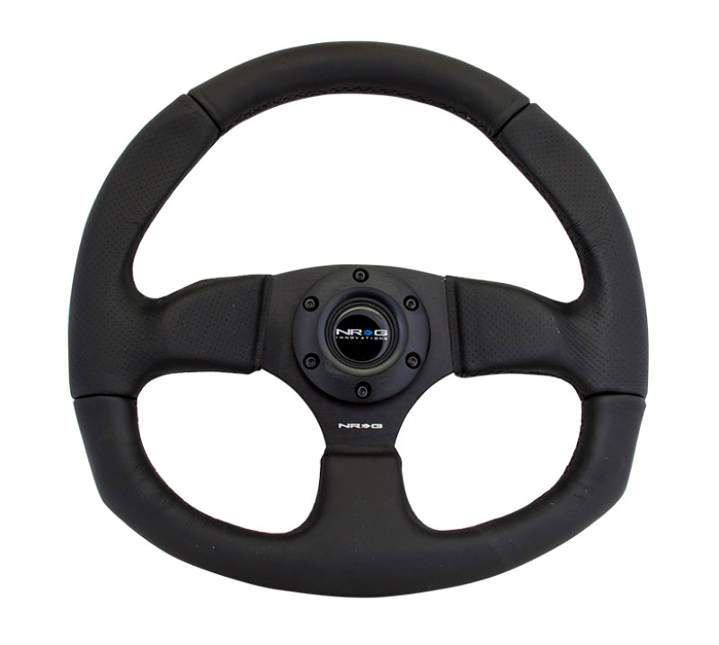 NRG Reinforced Steering Wheel (320mm Horizontal / 330mm Vertical) Leather w/Black Stitching NRG Steering Wheels