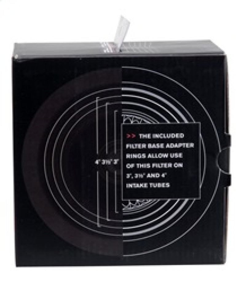Spectre Adjustable Conical Air Filter 2-1/2in. Tall (Fits 3in. / 3-1/2in. / 4in. Tubes) - Black Spectre Air Filters - Universal Fit