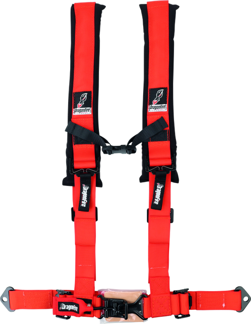 DragonFire Racing Harness- H-Style- 4-Point- 2in Buckle- Orange DragonFire Racing Seat Belts & Harnesses