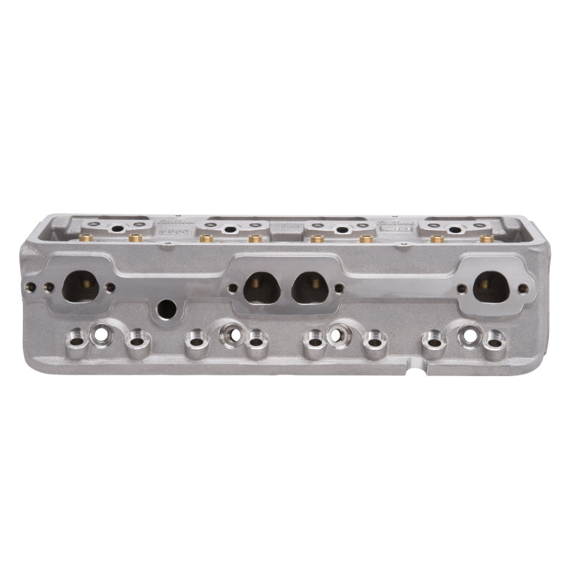 Edelbrock Cylinder Head SBC NHRA Legal 64cc Angled Plug Bare Single Edelbrock Heads