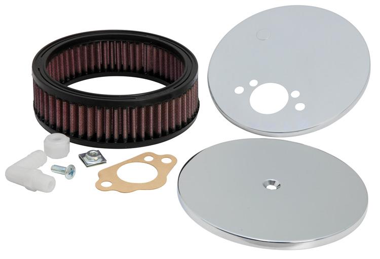 K&N Custom Round Racing Assembly Red 5.875in OD x1.313in ID x 1.813in Height K&N Engineering Carburetor Air Cleaners