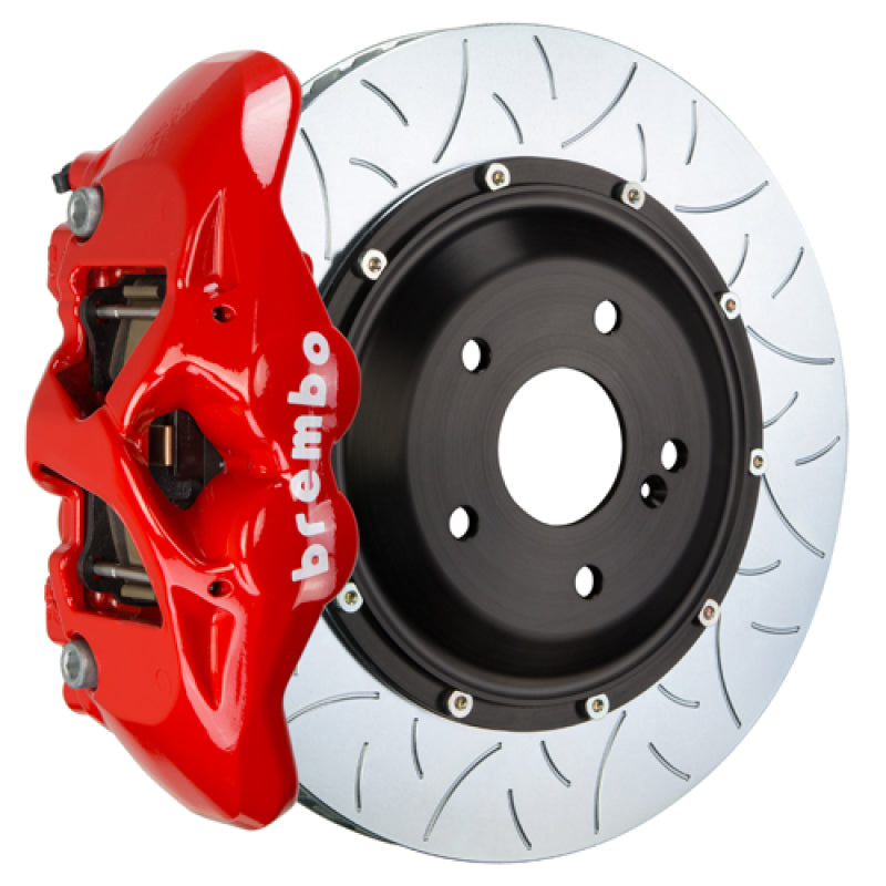 Brembo 08-13 BMW M3 (E90/E92/E93) Rear GT BBK 4 Piston Cast 380x28 2pc Rotor Slotted Type-3-Red Brembo Brake Kits - Performance Slot