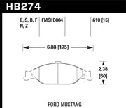Hawk HP+ Street Brake Pads Hawk Performance Brake Pads - Performance