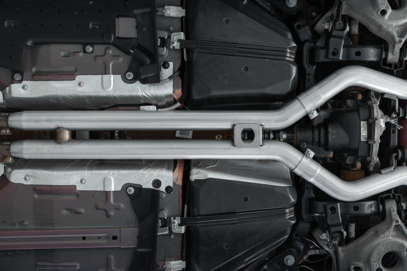 MBRP 18-22 Ford Mustang GT 5L T304 SS 3in Cat-Back Dual Rear w/4in Quad Carbon Fiber Tips (Street) MBRP Catback