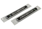 Ford Racing Black/Silver EcoBoost Emblem 3-1/2in x 9/16in - Set of 2 Ford Racing Other Body Components