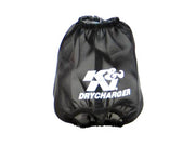 K&N Drycharger Round Tapered Air Filter Wrap - Black 5.125in Base ID x 3.5in Top ID x 6in H K&N Engineering Pre-Filters