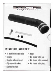 Spectre Universal Intake Tube Kit 3in. - Aluminum - Black Spectre Aluminum Tubing