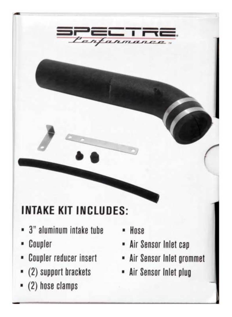 Spectre Universal Intake Tube Kit 3in. - Aluminum - Black Spectre Aluminum Tubing