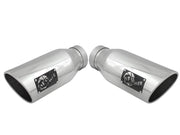 aFe Large Bore-HD 4in 409 Stainless Steel DPF-Back Exhaust w/Polished Tips 15-16 Ford Diesel Truck aFe DPF Back