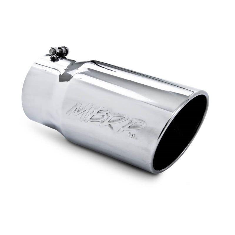 MBRP Universal Tip 6 O.D. Angled Rolled End 5 inlet 12 length MBRP Steel Tubing