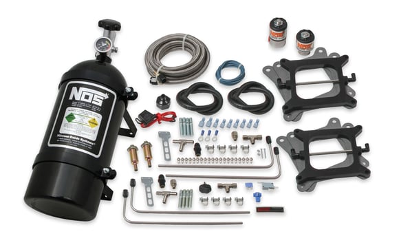 NOS Cheater Wet Nitrous System for 2x4 Dual 4150 4-barrel Carburetors-Black 02010BNOS NOS Autoparts