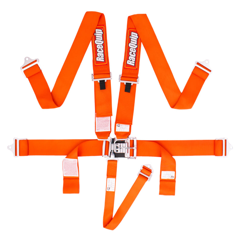 RaceQuip Orange L & L 5pt Seat Belt Racequip Seat Belts & Harnesses