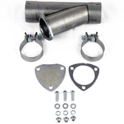 Granatelli 2.5in Aluminized Mild Steel Manual Exhaust Cutout w/Slip Fit/Band Clamp Granatelli Motor Sports Exhaust Cutouts