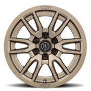 ICON Vector 6 17x8.5 6x135 6mm Offset 5in BS 87.1mm Bore Bronze Wheel ICON Wheels - Cast