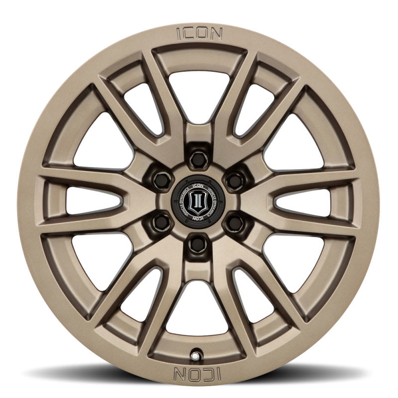 ICON Vector 6 17x8.5 6x135 6mm Offset 5in BS 87.1mm Bore Bronze Wheel ICON Wheels - Cast
