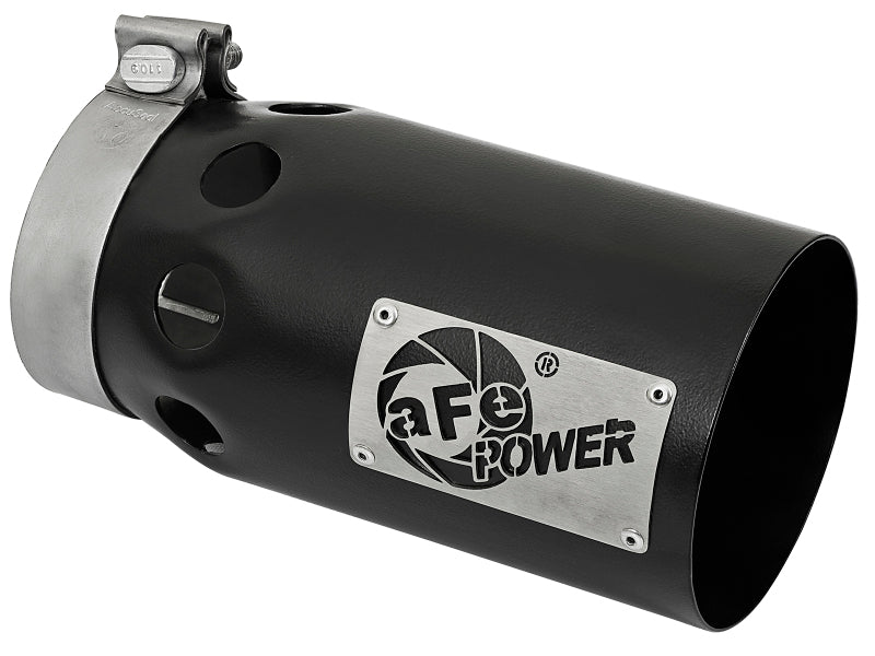 aFe Rebel XD Series Universal Exhaust Tip 4 IN Inlet x 5 IN Outlet x 10 IN L- Black Right Side Exit aFe Tips