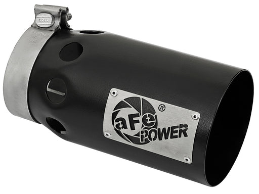 aFe Rebel XD Series Universal Exhaust Tip 4 IN Inlet x 5 IN Outlet x 10 IN L- Black Right Side Exit aFe Tips