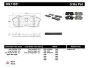 StopTech Performance 06-09 Chevy Corvette Z06 Rear Brake Pads Stoptech Brake Pads - Performance