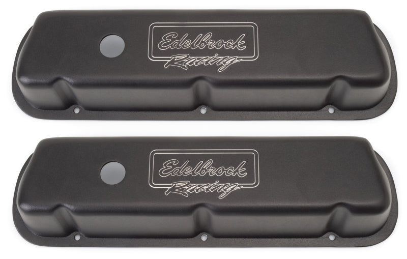 Edelbrock Valve Cover Victor Series Ford 289-302-351W CI V8 Low Black Edelbrock Valve Covers