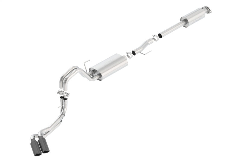 Borla 15-17 Ford F-150 2.7/3.5L V6 / 5.0 V8 2/4WD Black Chrome Angle-Cut Side Exit Catback Exhaust Borla Catback
