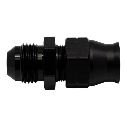 DeatschWerks 8AN Male Flare to 1/2in Hardline Compression Adapter - Anodized Matte Black DeatschWerks Fuel Components Misc