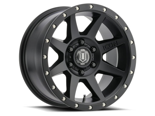 ICON Rebound 17x8.5 6x135 6mm Offset 5in BS 87.1mm Bore Satin Black Wheel ICON Wheels - Cast