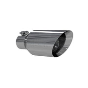 MBRP Universal Tip 4.5 O.D. Dual Walled Angled Rolled End 2.5 Inlet 12in Length - T304 MBRP Steel Tubing