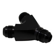 DeatschWerks 8AN Male Flare to 8AN Male Flare to 8AN Male Flare Y Fitting - Anodized Matte Black DeatschWerks Distribution Blocks