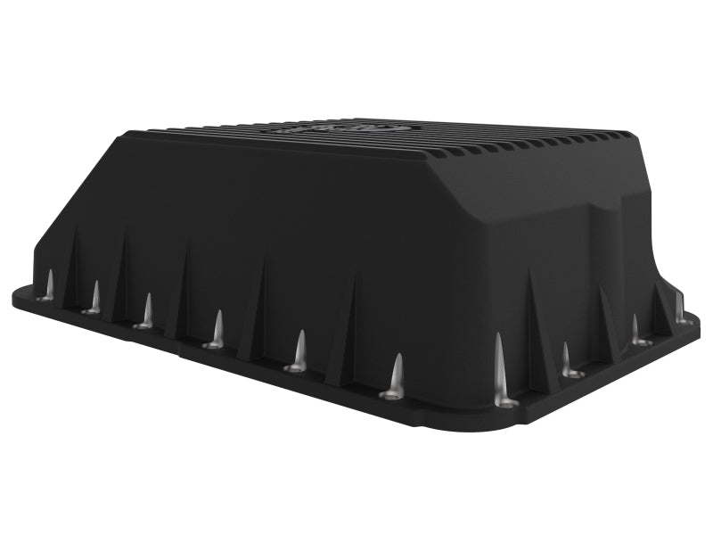 aFe Transmission Pan (Black); Ford Diesel Trucks 03-10 V8-6.0/6.4L (td) aFe Diff Covers