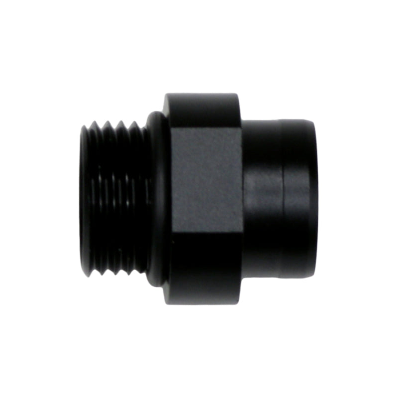 DeatschWerks 8AN ORB to S387 Pre-Filter Sock Adapter - Anodized Matte Black DeatschWerks Fittings