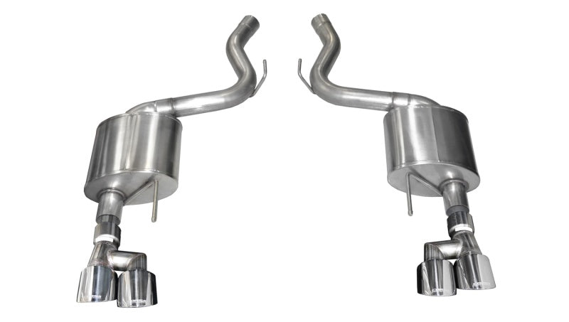 Corsa 2018-2023 Ford Mustang V8 5.0L 3in Axle-Back Dual Rear Exit w/ 4in Polished Pro-Series Tips CORSA Performance Axle Back